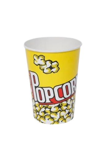 Printed Popcorn Containers - Disposable Round Packet | Industrial Use, Standard Size, Good Quality Packaging