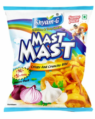 Shyam G Mast Mast Crispy Crunchy Bite Snacks - Wheat Flour & Rice Flour, 20 Gram Packet, Fssai Certified, Spicy & Tasty, Healthy Fried Snack