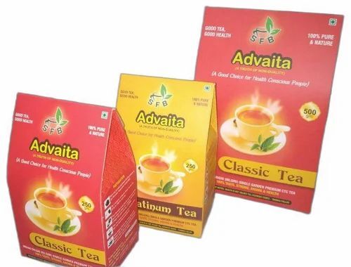 Tea Packaging Box - Cardboard Material, Multi Color Printed Design | Versatile Tea Packaging Solution for Enhanced Presentation