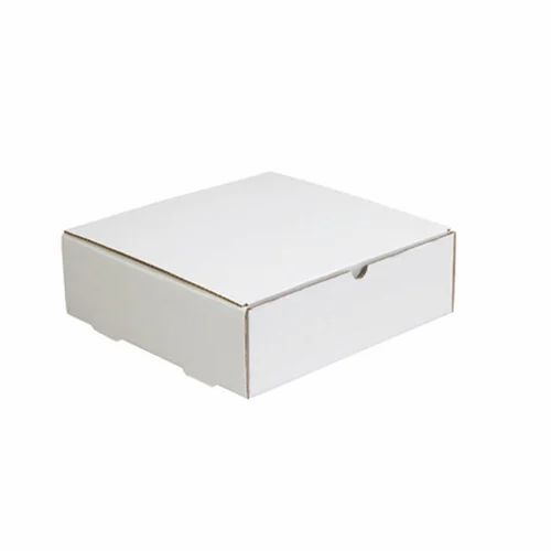 White Paper Box - 5 Kg Weight Capacity, Square Shape, White Coated Recycled Liner, Disposable for Gifts & Crafts
