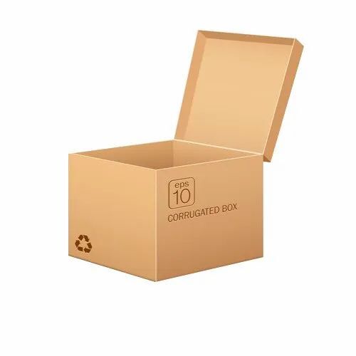 Corrugated Paper Packaging Boxes - 5 Ply | Brown, 3kg Capacity, Ideal for Apparel, Electronics, and Food