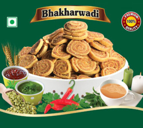 Bhakarwadi Namkeen - 1 Kilogram Packet | FSSAI Certified Tasty Spicy Regular Size 6 Months Shelf Life