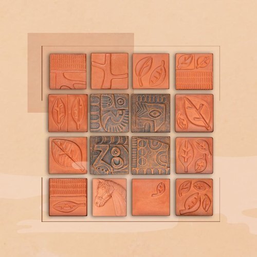 Ceramic Wall Tile - Matt & Gloss Finish, Brown Tans, Acid Resistant, Antibacterial, Attractive Design, Perfect for Hall, Hostel, and House Walls
