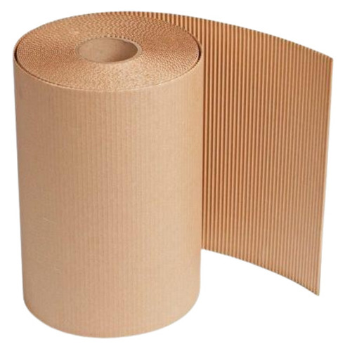 Corrugated Paper Roll - Brown, 0.5-1mm Thickness | High Strength, Lightweight, Recyclable Packaging Material