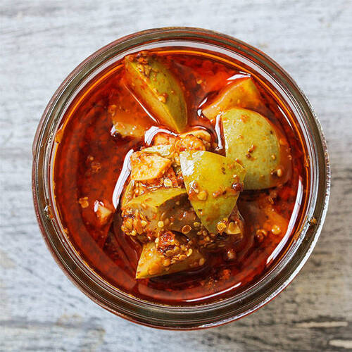 Mango Pickles - 1 Kilogram Packet | FSSAI Certified, Spicy & Tasty, 12 Months Shelf Life