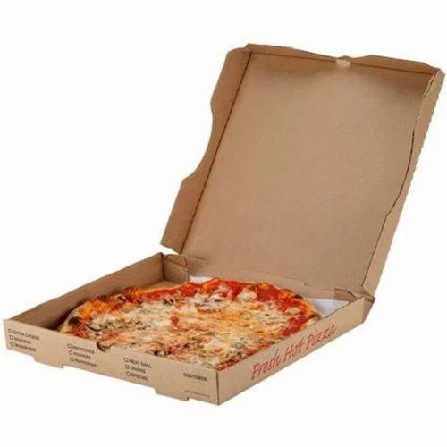 Pizza Packaging Box - Kraft Paper, 6X6X1.5 Inches , Single Phase 2 Ply, Plain Brown Design for Secure and Efficient Food Storage
