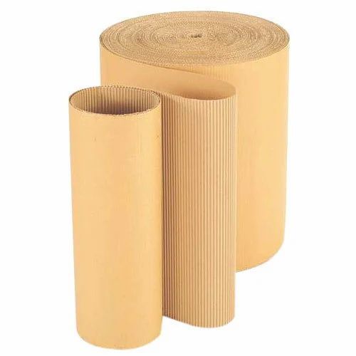 2 Ply Corrugated Paper Roll - 100 GSM Kraft Paper, 2 Ply Structure, Brown Color, Round Shape | Ideal for Packaging Box Creation