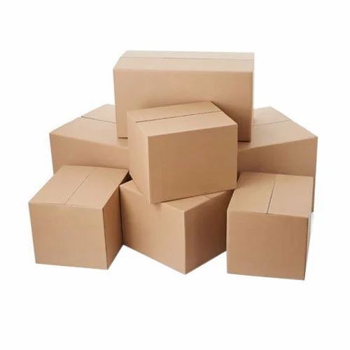 Kraft Paper Rectangular Packaging Box - 5 Ply Double Wall, Brown Color for Apparel, Food, Gift & Crafts, Capacity 11-20 Kg
