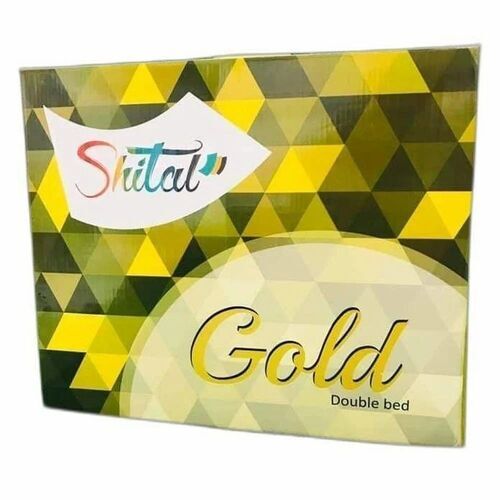 Bedsheet Packaging Box - 3 Ply Virgin Kraft Paper 6x7x3 Inches Multi Color with Gloss Varnish and Embossed Finish | B Flute Design 900gm Capacity