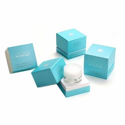 Cosmetics Packaging Boxes - 200-270 GSM Kraft Paper, Square Shape, Gloss Varnish Finish, Biodegradable with Embossing