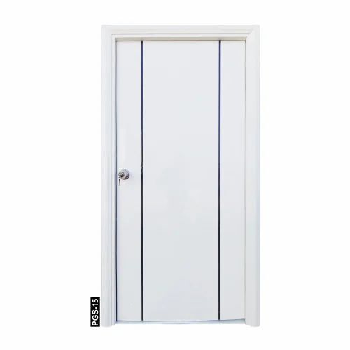 Designer Steel Door - 7x4 Feet, White Powder Coated Finish, 45 mm Thickness, 20 kg Weight, Ideal for Home Applications