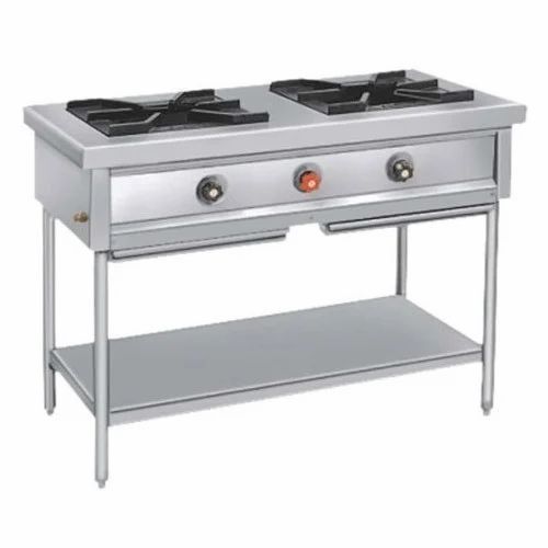 Double Burner Range - Interior Coating: Steel