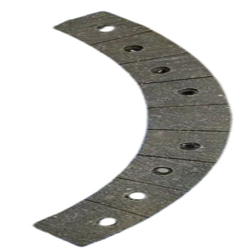 Friction Liner Segment - Asbestos DM6 Grade, Customized Size, Silver & White Steel Material | Textile Machine Usage
