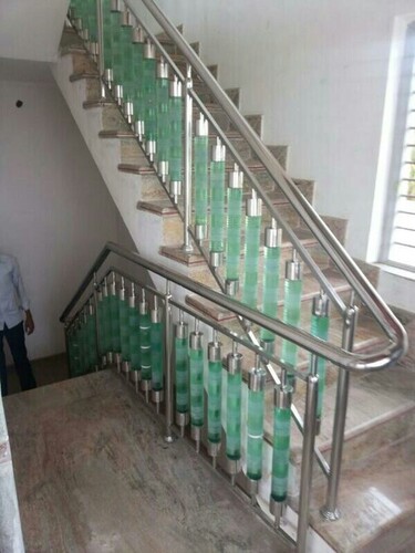Glass Railings - Color: Silver