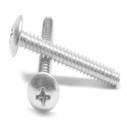 Mild Steel Full Thread Screw - 5x50 mm Size, Polished Finish | Silver Color, Suitable for Industrial Applications, Length: 2 Inch