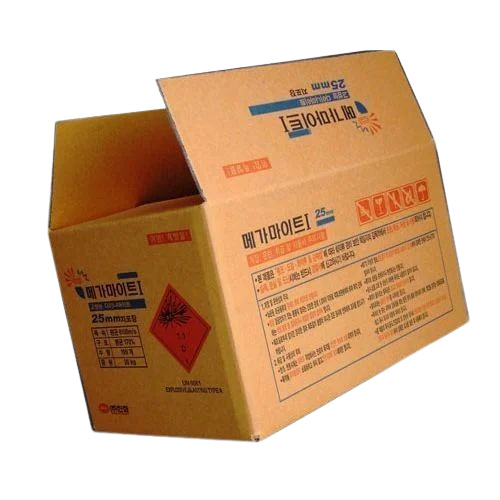 Printed Corrugated Packaging Box - Paper Material, Brown Color | Suitable for Electronics, Food, Gifts, Crafts & Apparel