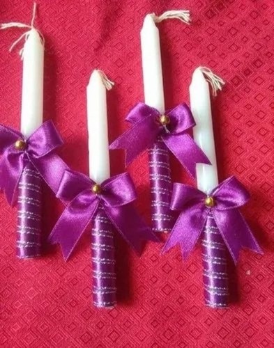 Ribbon Bind Decorative Candles