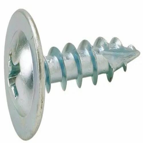 Slotted Round Head Washer Screws - Stainless Steel 6x25 mm Polished Finish Full Thread Slotted Drive Type Silver Color Industrial Use