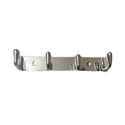 Steel Wall Hangers - Stainless Steel, 6 Inch, Silver | Rectangle Utility Hook with Durable Design and Fine Finishing for Garment Hanging