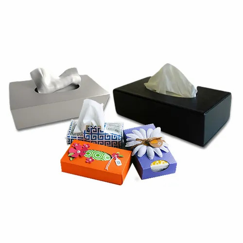 Tissue Paper Packaging Box - Disposable Lightweight Rectangular Multi-Color | Plain or Printed Pattern Box Packaging Type