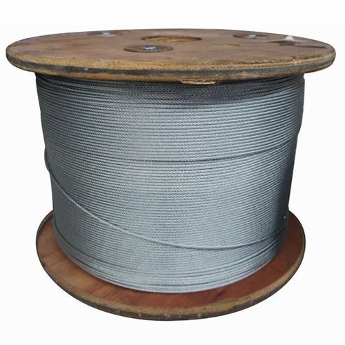 Ungalvanized Wire Rope - Steel, 10-20 mm Diameter, 500 Meter Roll Length, Ungalvanized Finish, Silver Color, Industrial Use, Custom Size Options
