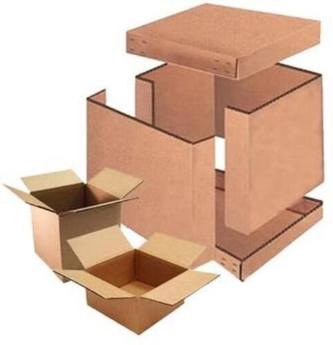 Brown Corrugated Paper Packaging Box - Paper Material,  Size: Standard, Color: Brown | Ideal for Apparel, Food, Gift & Crafts Packaging