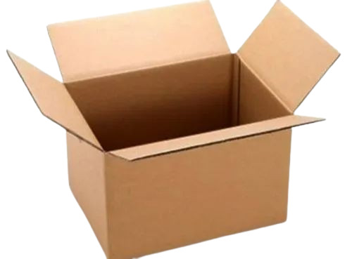 Corrugated Paper Packaging Box - Brown, Plain Design | Ideal for Apparel, Food, Gift & Crafts