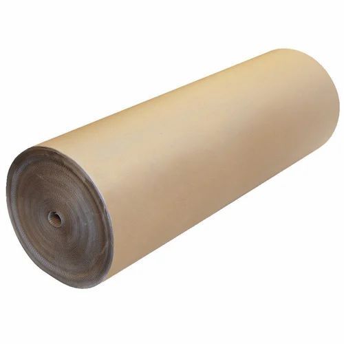 Corrugated Paper Rolls - 100 GSM, 33.1 x 46.8 Inch, Brown | 3 Ply, Plain Pattern, Eco-Friendly Wood Pulp Material