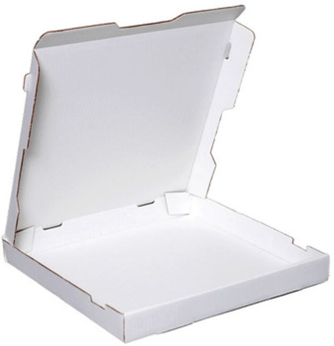 Pizza Packaging Box - Paper Material | White Color, Plain Design for Optimal Freshness and Presentation