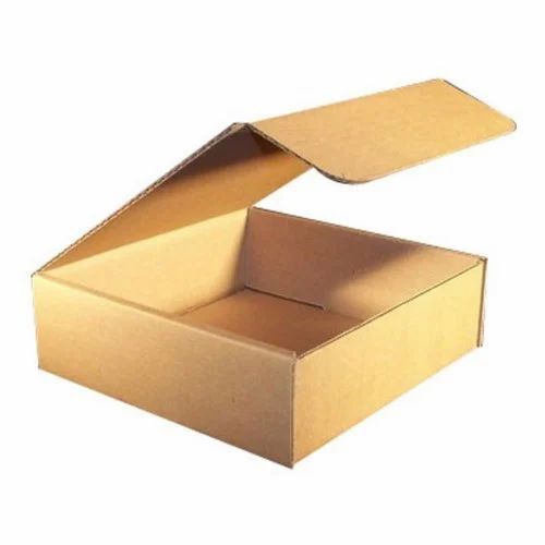 Plain Sweet Packing Corrugated Box - Single Wall 3 Ply, Rectangular Brown Design | Holds Up to 1/2 Kg, Crafted from Durable Corrugated Paper