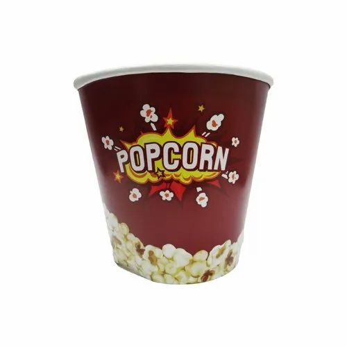 120 Grams Popcorn Tubs - Cardboard, Round Shape, Pack of 100 Pieces | Good Quality Packaging