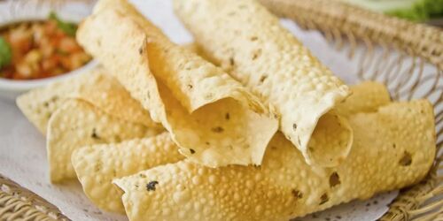 Amritsari Black Pepper Papad - 1 Kilogram Packet | Spicy Taste with Urad Flour, Asafoetida, Black Pepper, Salt, and Edible Vegetable Oil, FSSAI Certified
