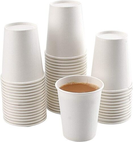 Disposable Paper Cups - Paper Material Customized Size White Color Round Shape | Durable Disposbale Fine Finished with Plain Technique