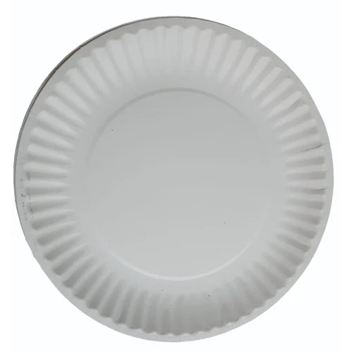 Disposable Paper Plate - 9 Inch, White Paper with Plain Technique | Durable, Fine Finished, Perfect for Various Functions and Shops