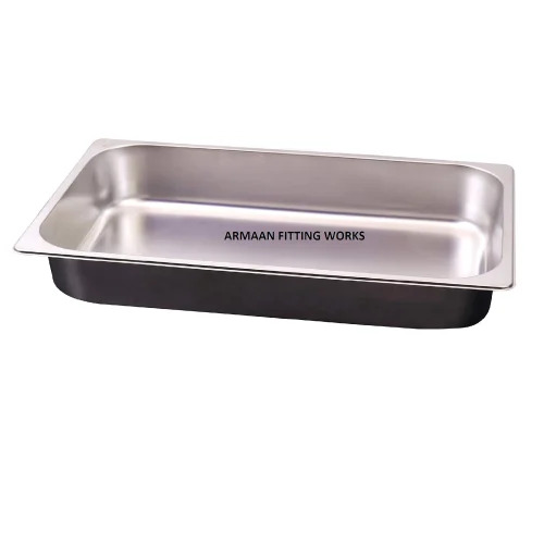 Gastronorm Pans - Stainless Steel, Sizes 0.5 L to 64 L , Silver Color, Rectangular Shape | Good Finish, Shiny Look, Heavy Duty
