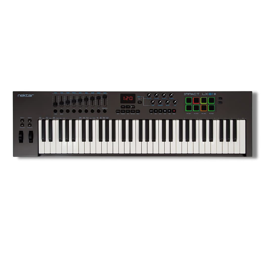 Nektar Impact Lx61+ 61-Key Usb Midi Musical Keyboard Controller - Color: Black