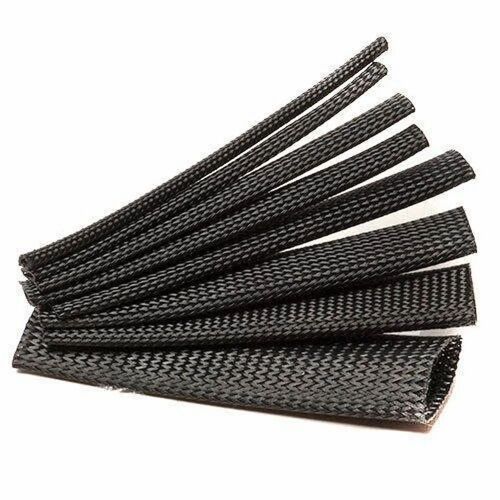 Nylon Expandable Sleeve - 3mm To 70mm Diameter, V2 & V0 Flammability, Black Rubber, Industrial Application
