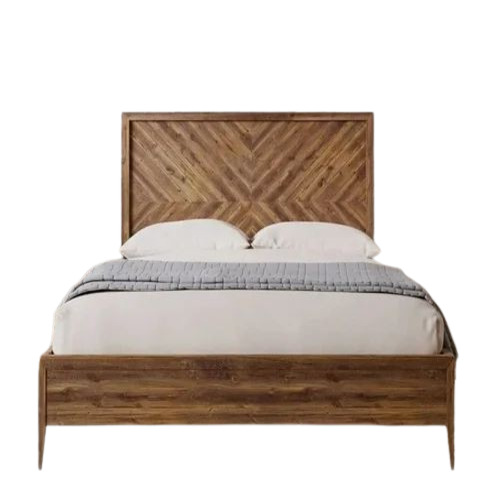 Plain Wooden Double Bed