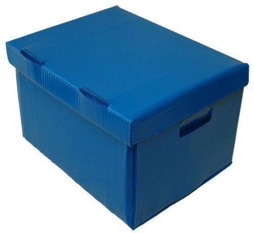 PP Corrugated Box - Blue Rectangular Design | Ideal for Apparel Food gifts & Crafts Personal Care Packaging