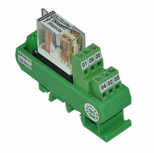 Relay Module - 24 Vdc, Green, Socket Mounted, High Power Contact Load, Epoxy Protection, Miniature Size, Auto Terminal Type | Industrial Use