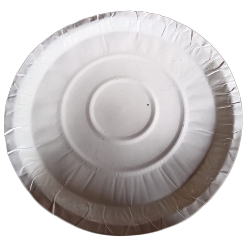 Round Paper Plate - 12 Inch, White Paper, Plain Pattern | Disposable, Cold & Heat Resistant, Fine Finished, 100 Pieces, Durable