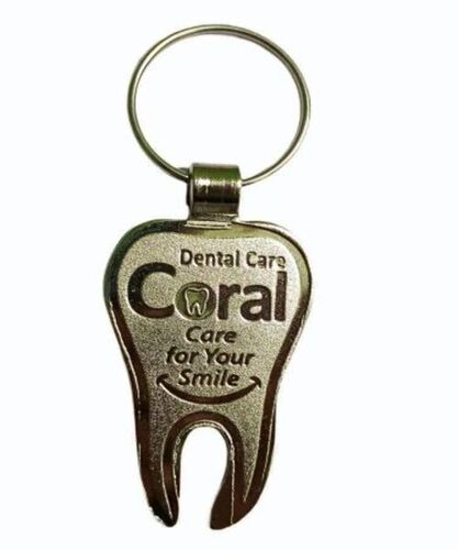 Advertising Keychains - Metal Iron, Silver Color | Attractive Designs, Hanging Key Type, Plain Pattern, Indian Regional Style