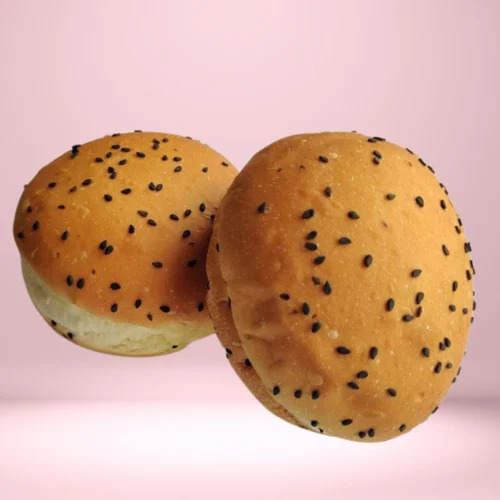 Black Sesame Burger Bun - Good Quality, FSSAI Certified, Eggless | Shelf Life: 5 Days, Unique Shape for Bakeries