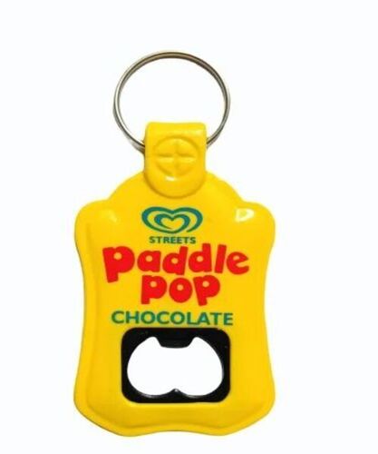 Bottle Opener Keychain - Plastic Material, Yellow Color | Attractive Designs, Plain Pattern, Indian Regional Style