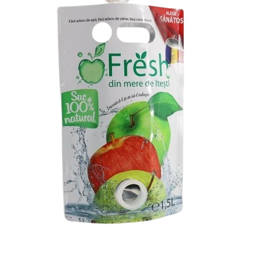 Juice Packaging Pouches - Plastic Material, Multi Color Printed Design | Versatile Juice Packaging Solution