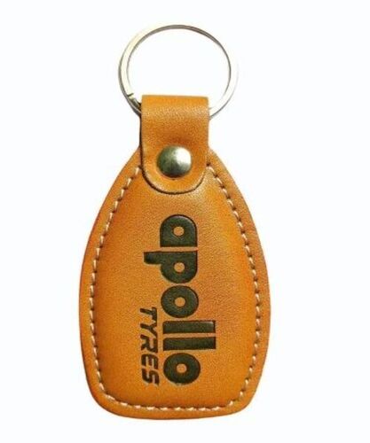 Leather Key Chains - Leather Material, Brown Color | Attractive Designs, Plain Pattern, Good Quality, Indian Regional Style