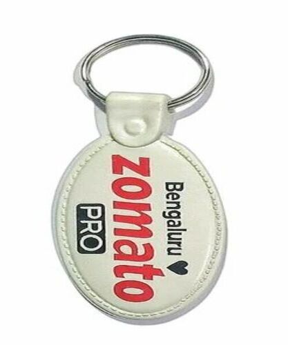 Plastic Keychain - Plastic Material, Ivory White Color | Attractive Designs, Hanging Key Type with Plain Pattern