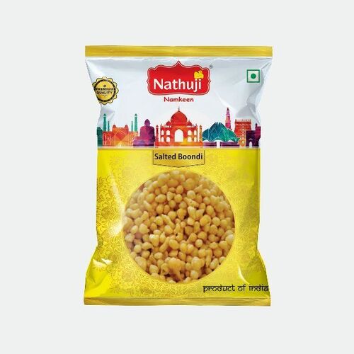 Salted Raita Boondi - Packet, Regular Size, Yellow Color | Good Quality, Tasty Flavor, Salty & Spicy Taste, 1kg Weight, 3 Month Shelf Life