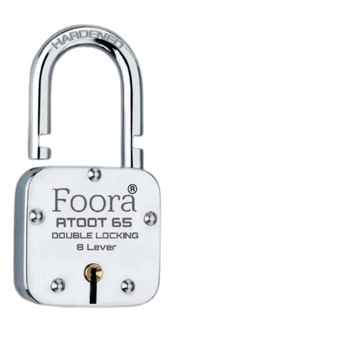 Square Padlock - Stainless Steel, 9x5x2 cm, Silver Color | Suitable for Doors, Includes Keys, 200 Grams Weight