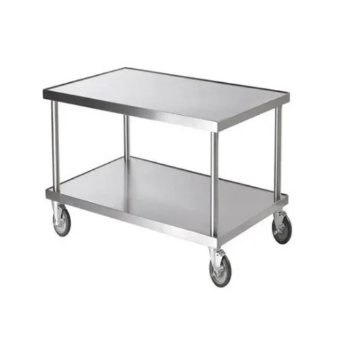 Stainless Steel Hospital Surgical Instrument Trolley - Color: Silver